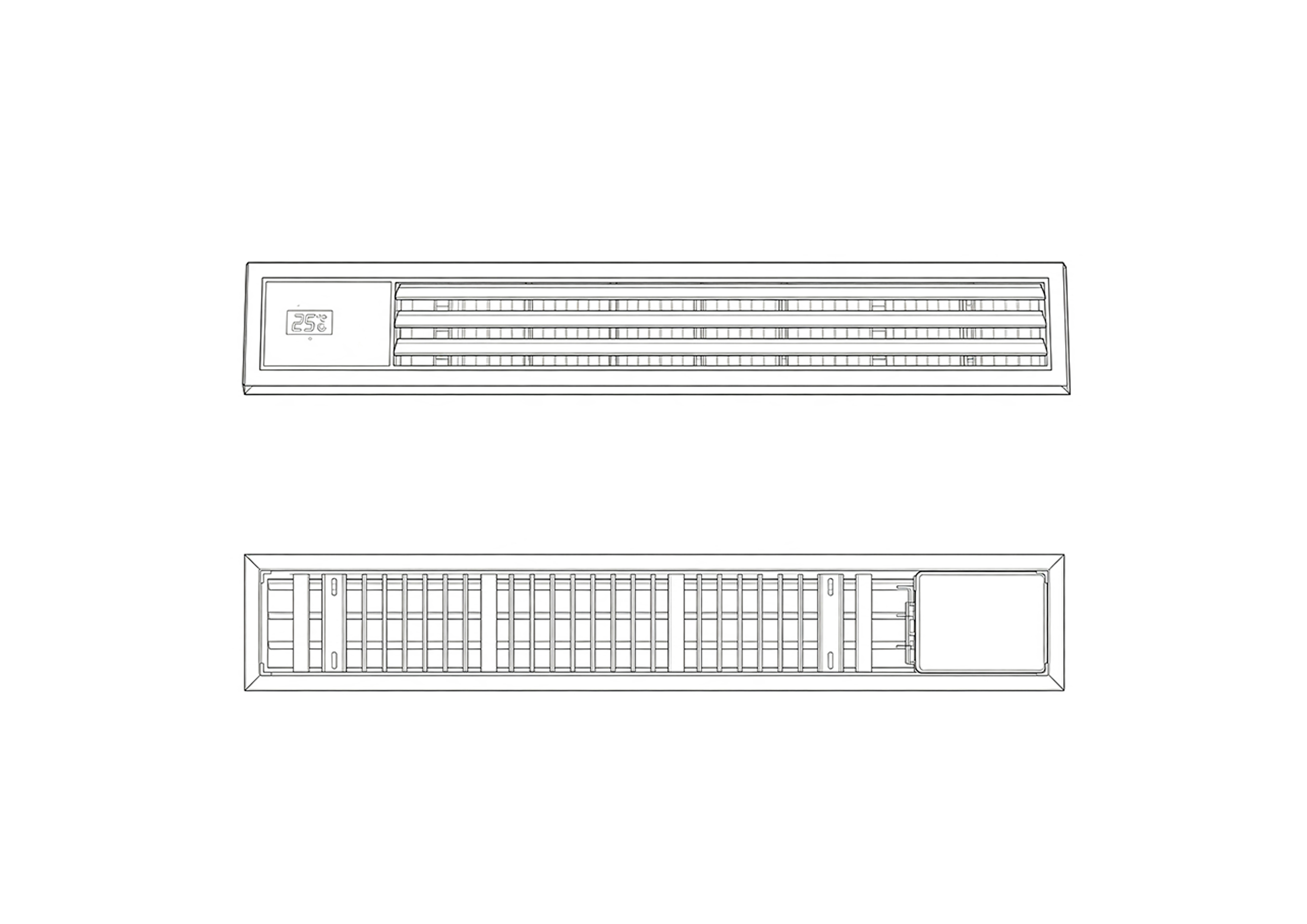 Smart Motorized Central AC Louver Grille Parameter Chart